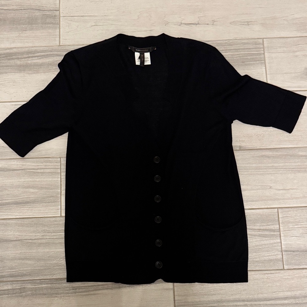 BCBGMaxAzria Black Button-Down Cardigan